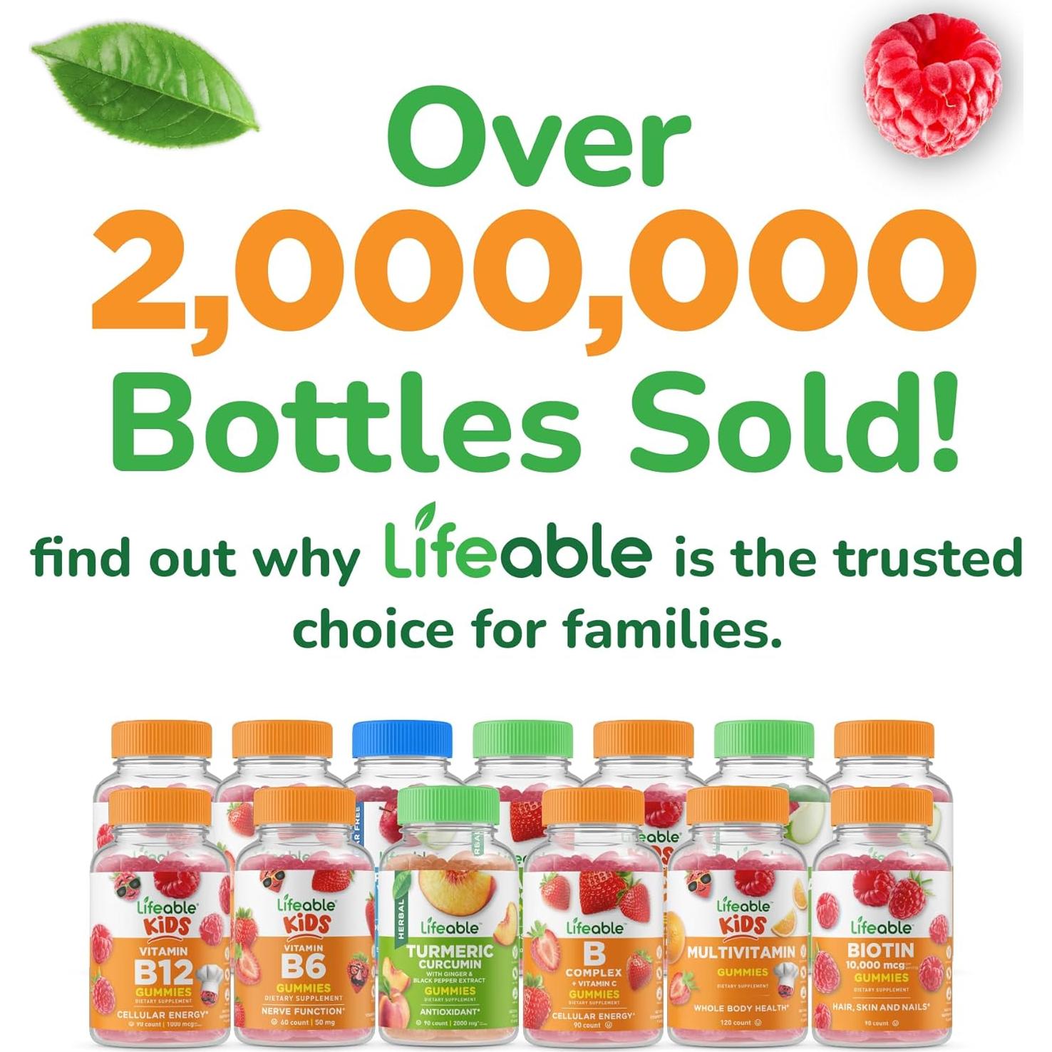 Gomitas de Arándano Lifeable 60 Unidades | Suplemento Vegano