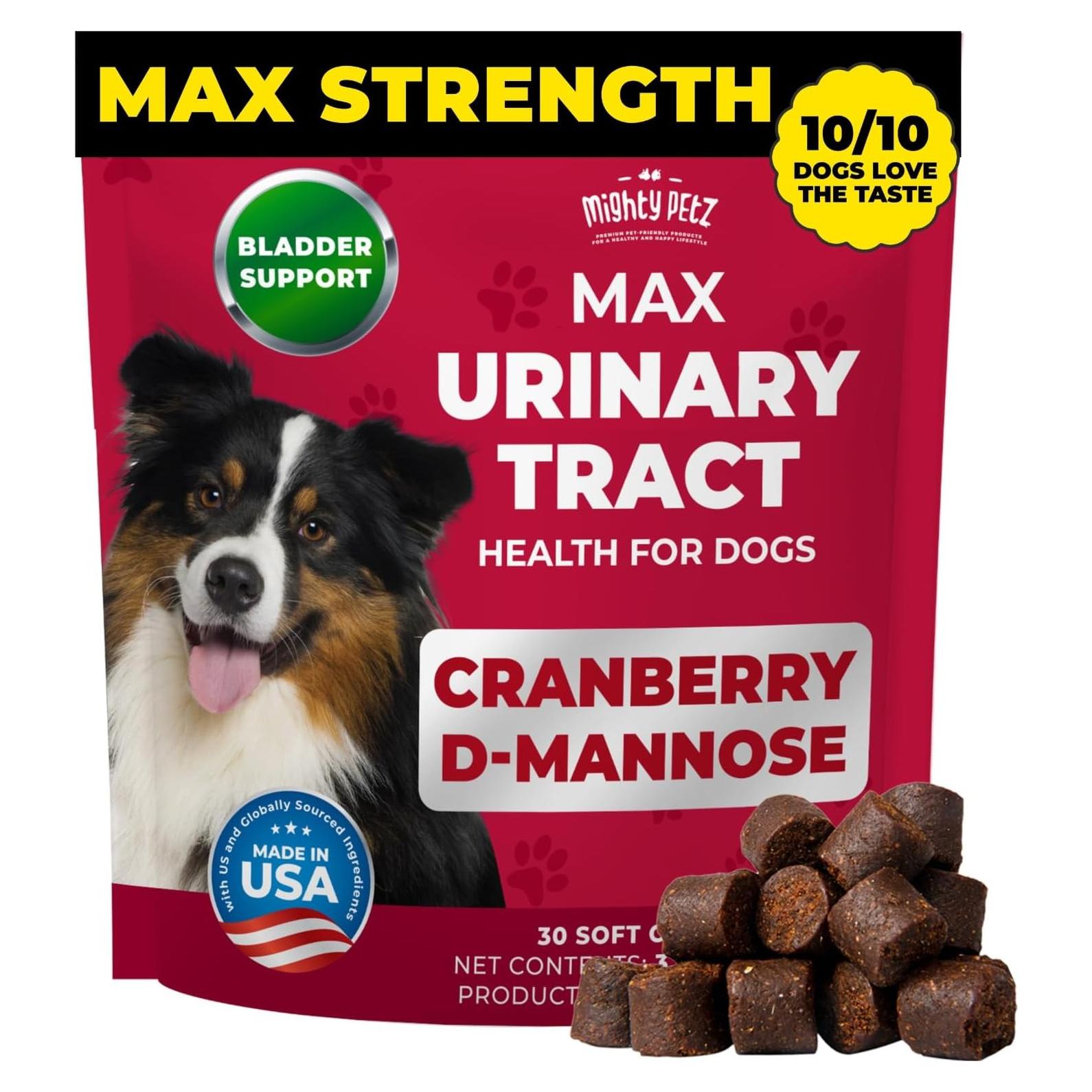 Suplemento Urinario para Perros Mighty Petz Arándano 105g