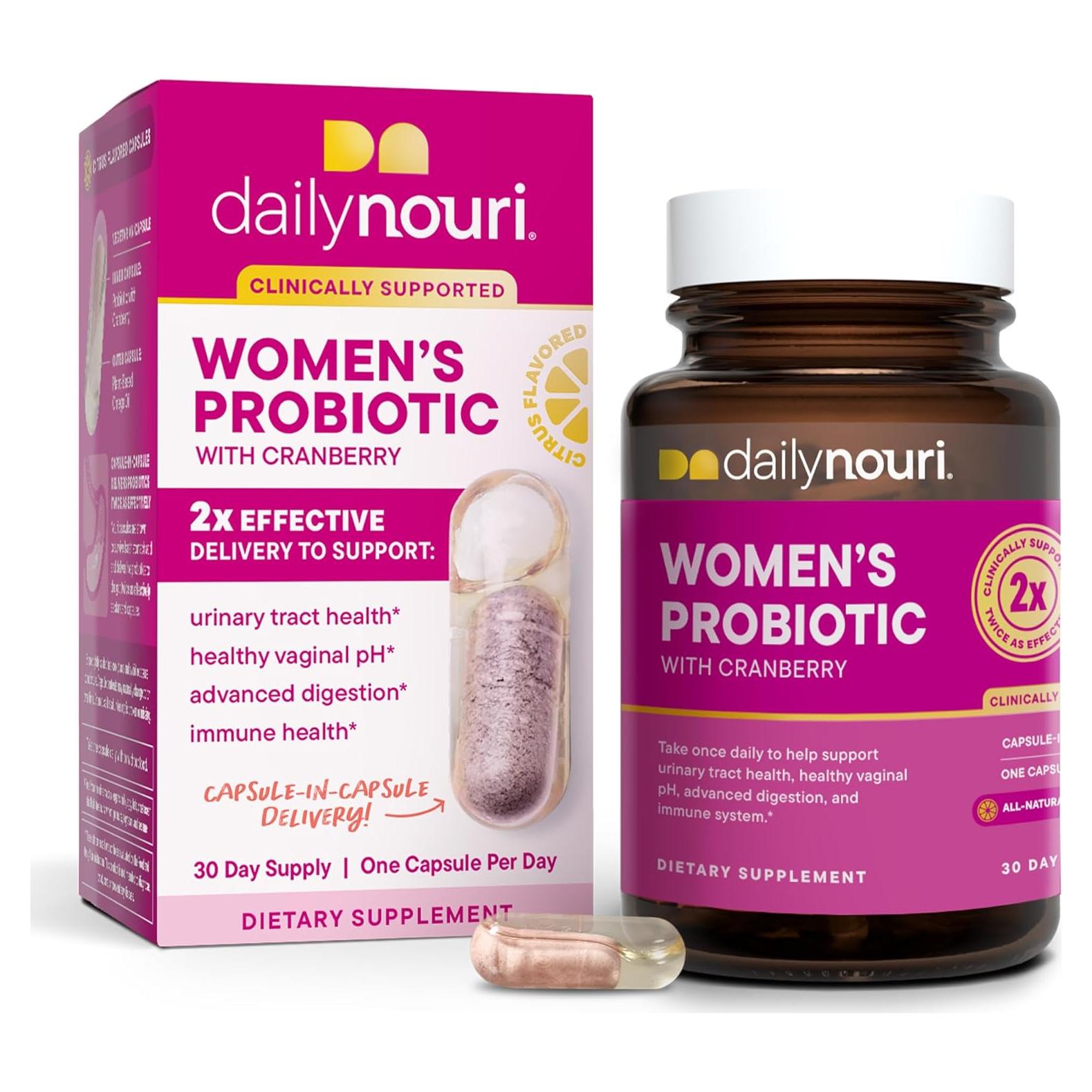 Probiótico Diario Nouri para Mujeres - Salud Vaginal y Digestiva