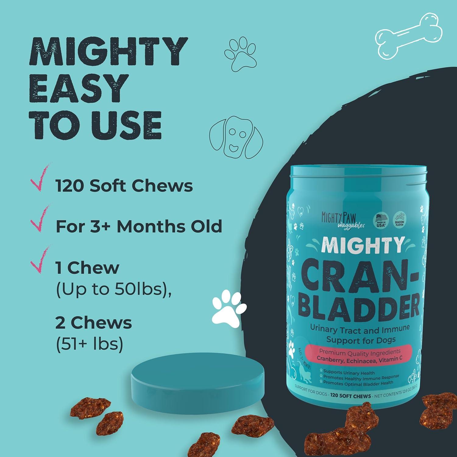 Suplemento Urinario para Perros Mighty Paw 120 Masticables