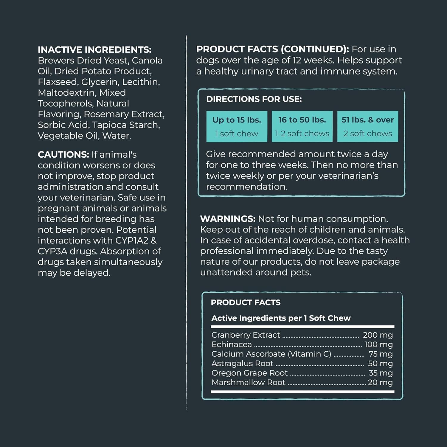 Suplemento Urinario para Perros Mighty Paw 120 Masticables