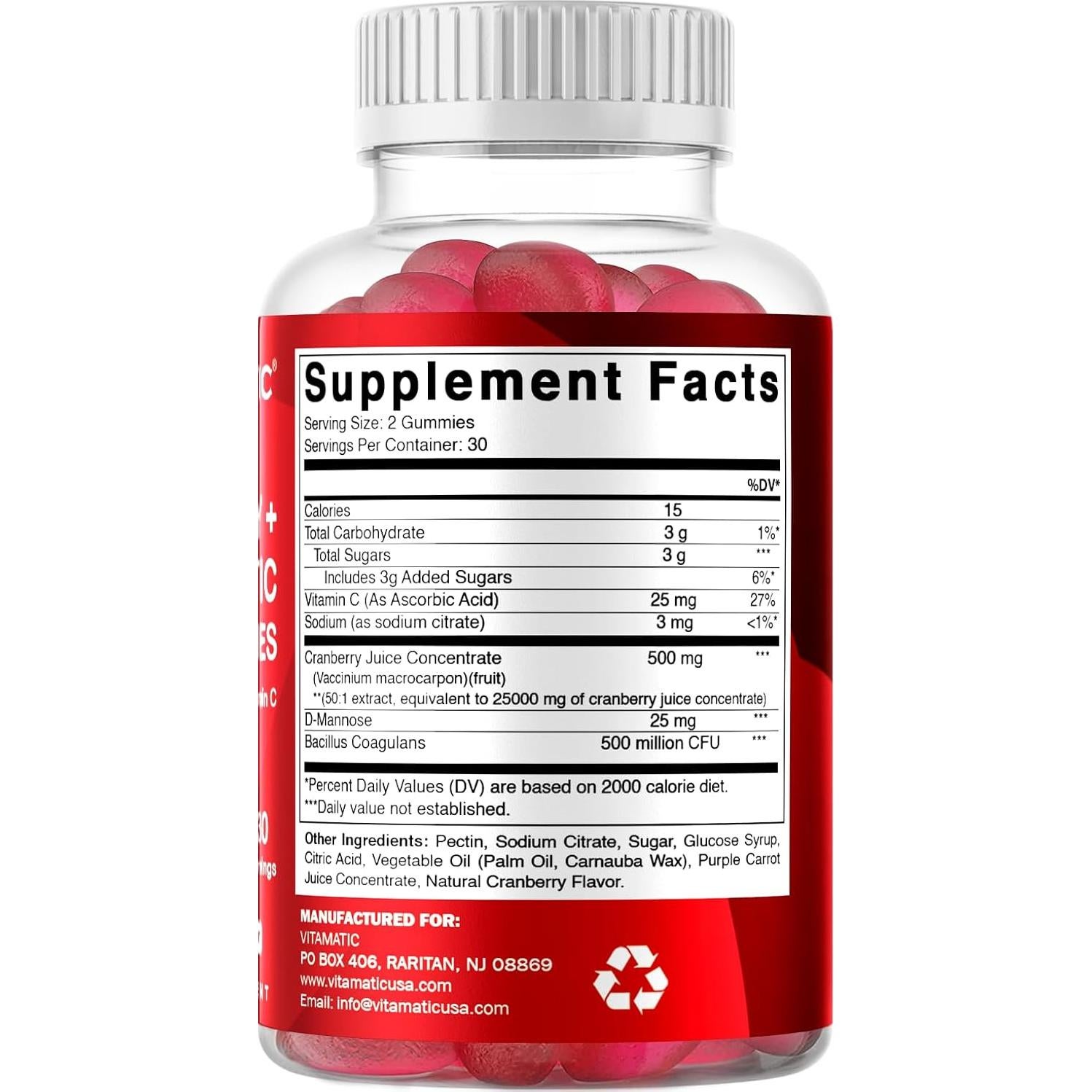 Gominolas Veganas Vitamatic Arándano 60 Unidades 25000mg