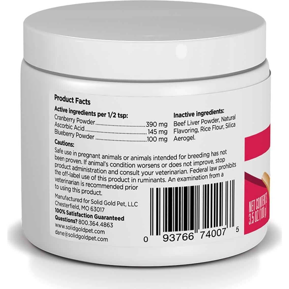 Suplemento en Polvo Solid Gold para UTI - Gatos y Perros 99.22g