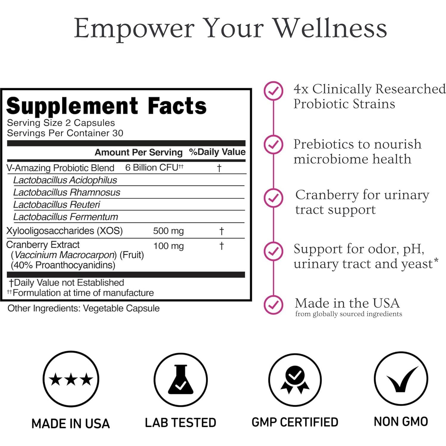 Probioticos Vaginales Healthy Babe 60 Capsulas Veganas