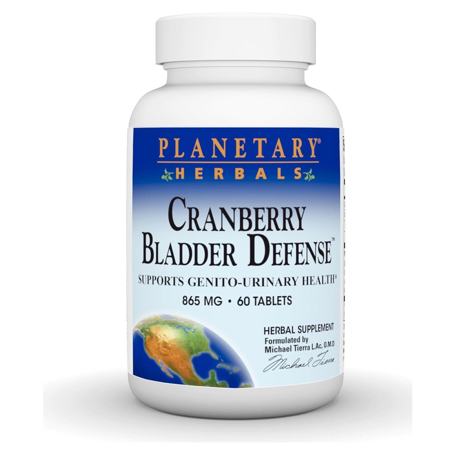 Defensa de Vejiga de Arándano Planetary Herbals 60 Tabletas 865 mg