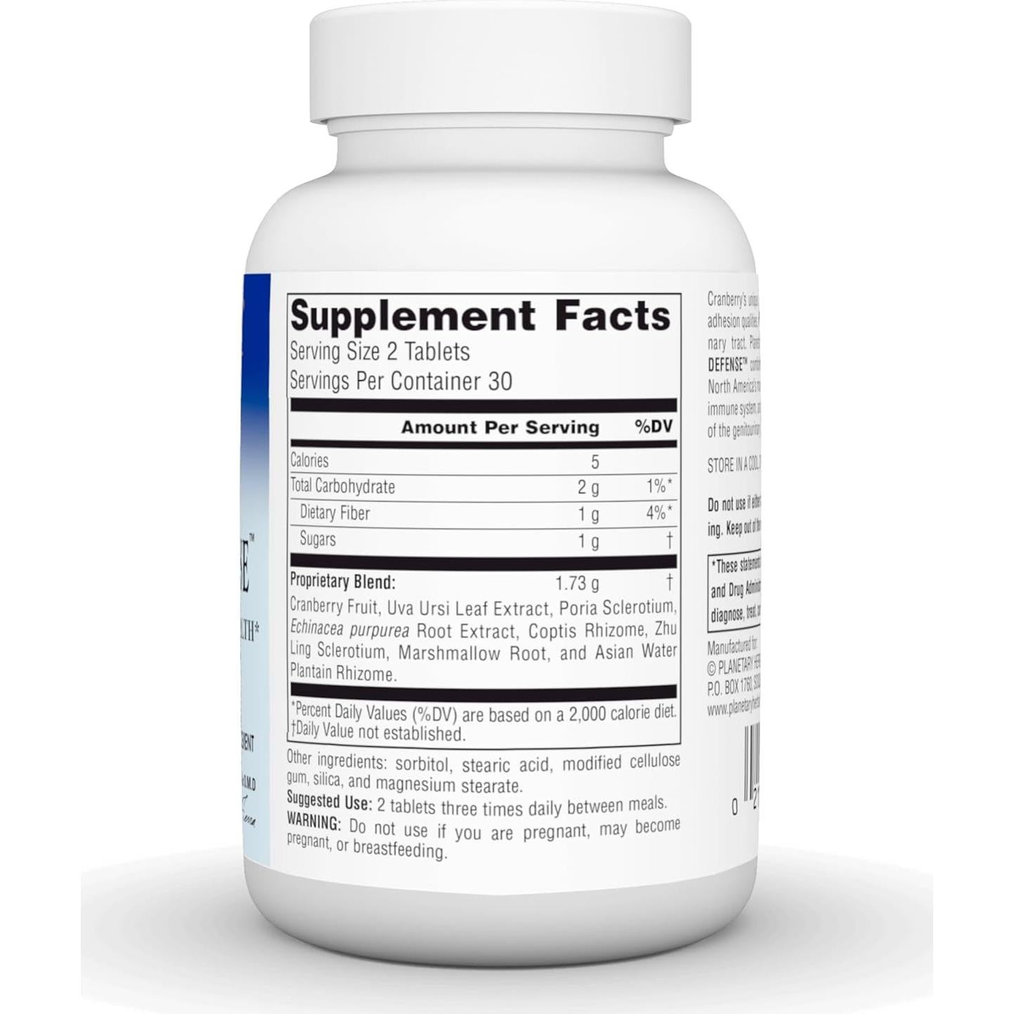 Defensa de Vejiga de Arándano Planetary Herbals 60 Tabletas 865 mg