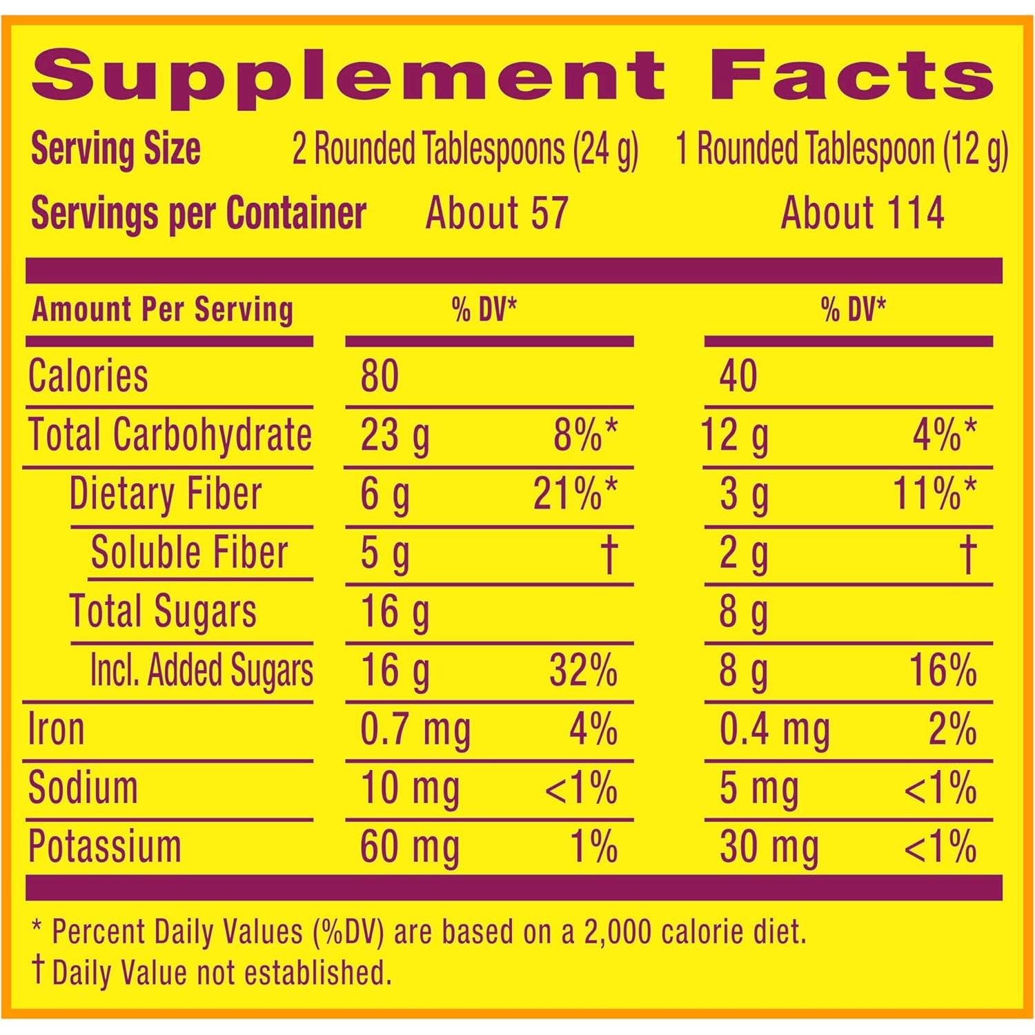 Metamucil Suplemento de Fibra 4-en-1 Naranja 114 Porciones