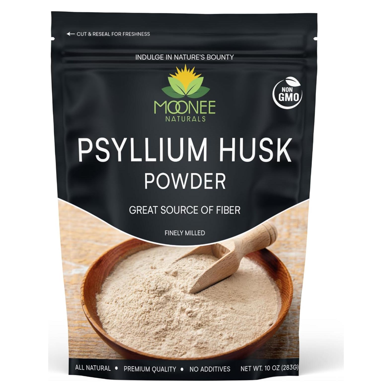Polvo de cáscara de psyllium Moonee 283g sin gluten keto