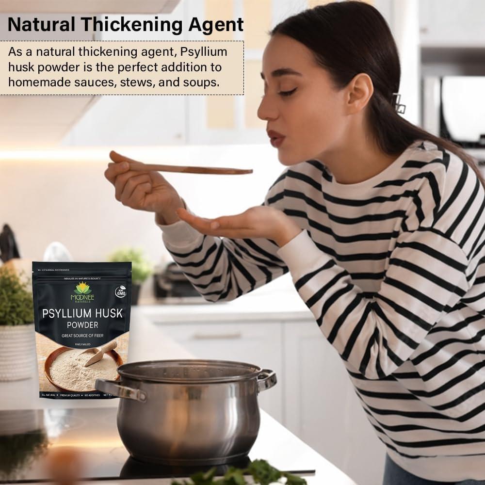 Polvo de cáscara de psyllium Moonee 283g sin gluten keto