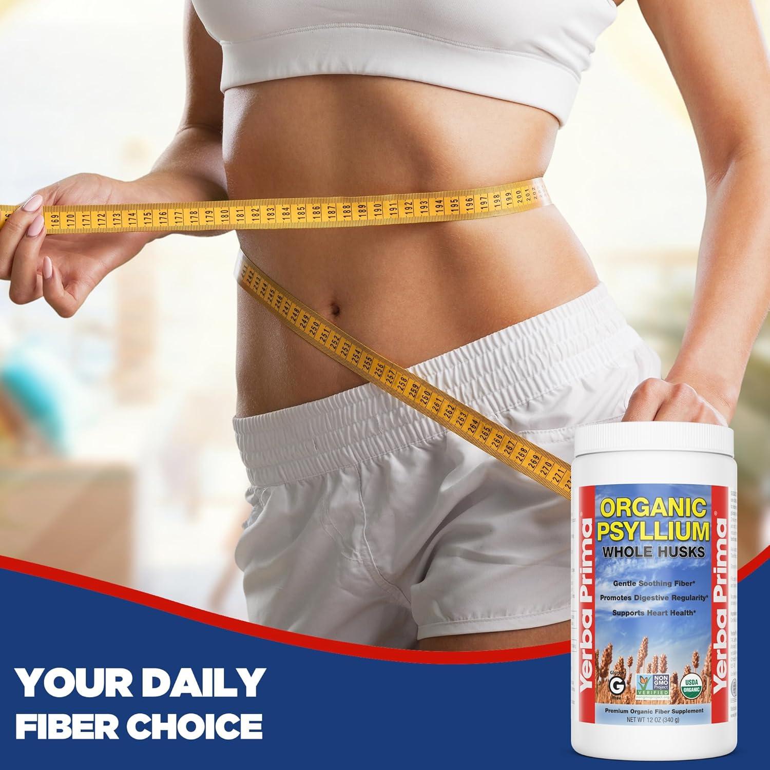 Yerba Prima Psyllium Orgánico 340g - Suplemento de Fibra Natural