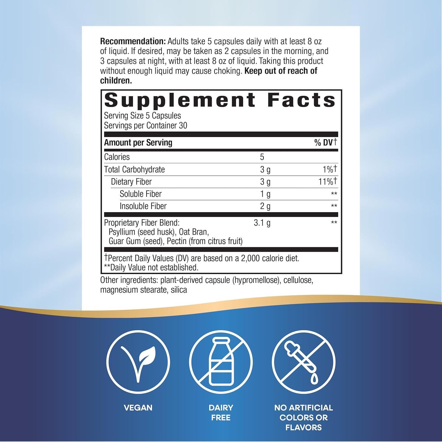 Fusión de Fibra Diaria Nature's Way 150 Cápsulas Veganas