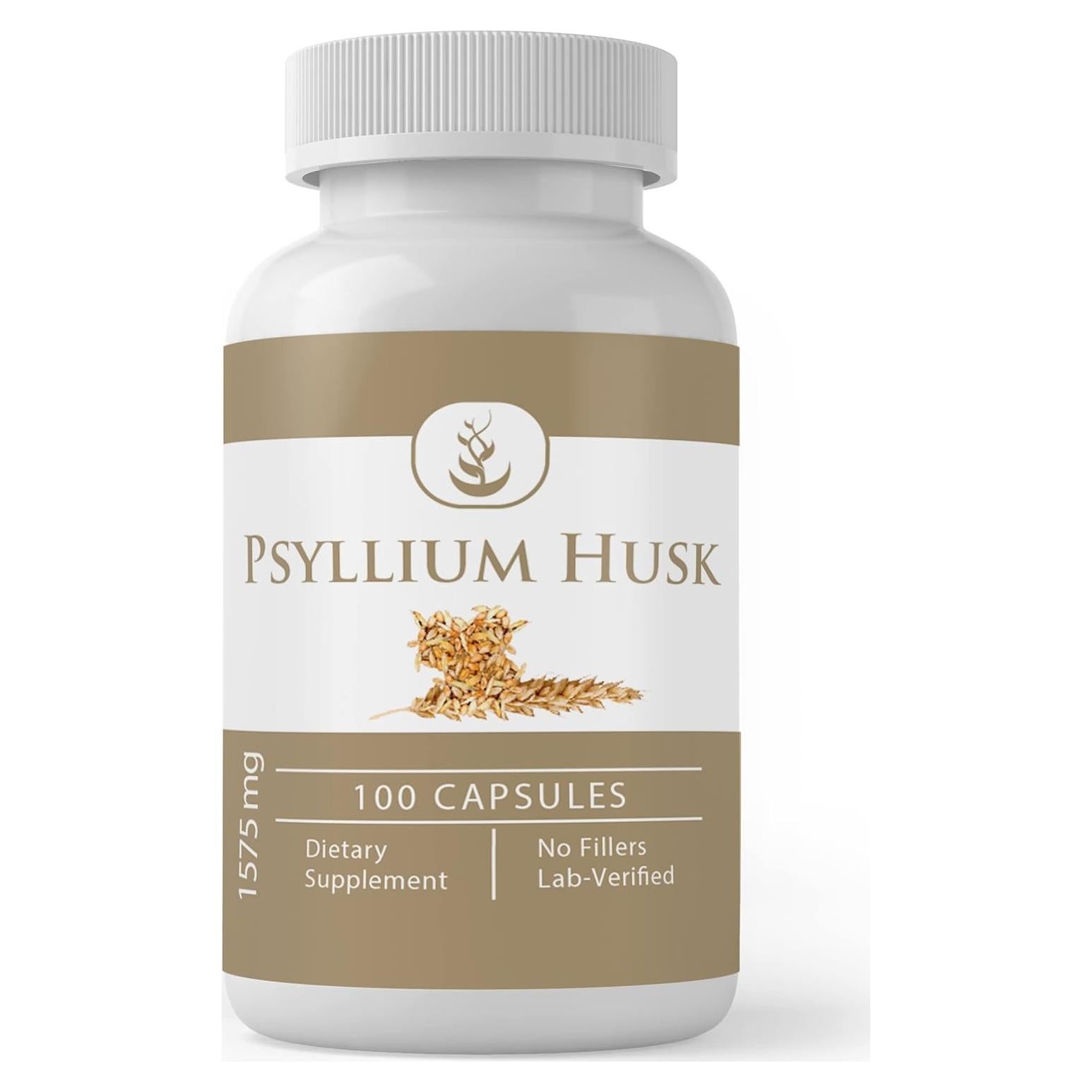 Cápsulas de Cáscara de Psyllium Ingredientes Originales 100 Unidades