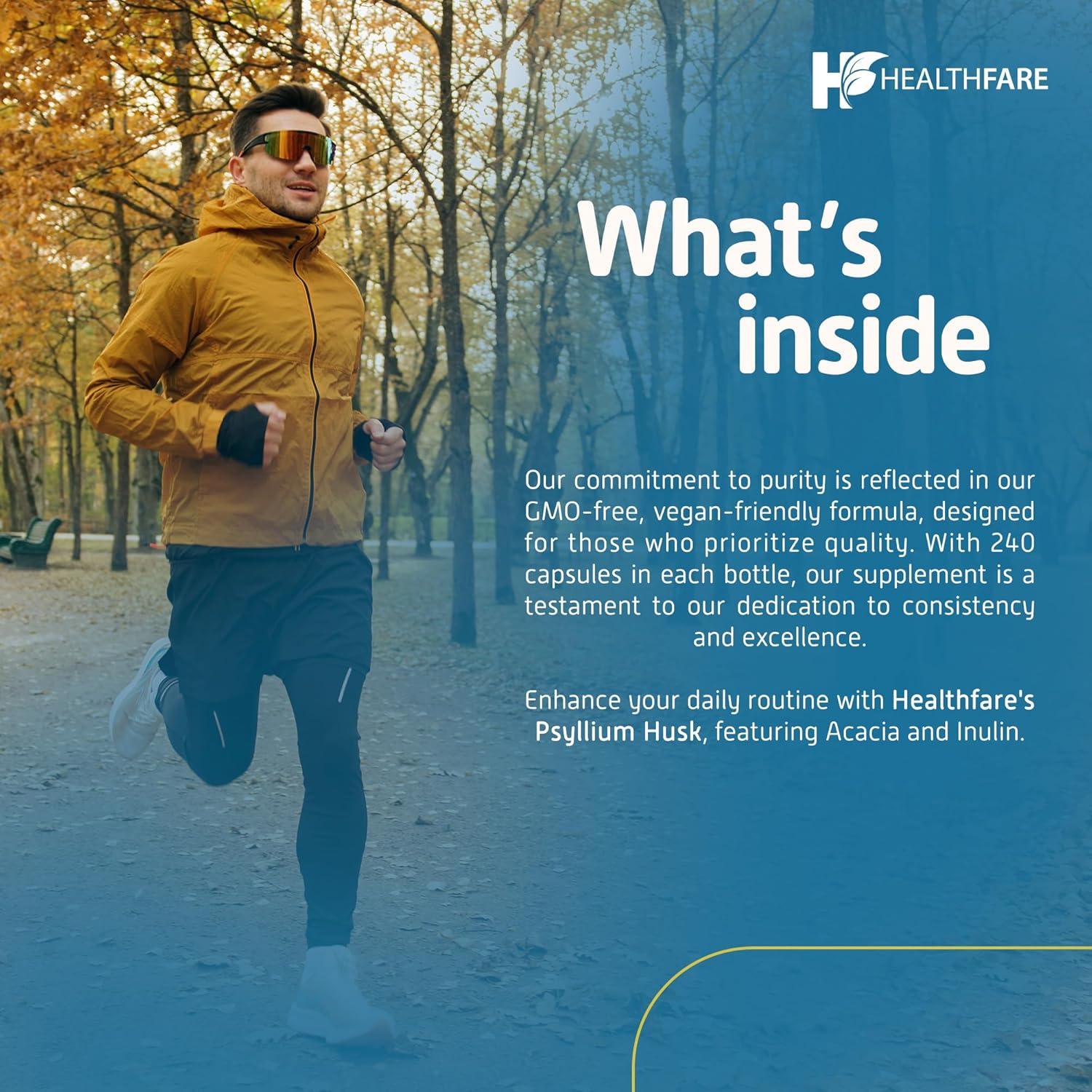 Cápsulas de Cáscara de Psyllium HealthFare 1500mg 240 Veganas