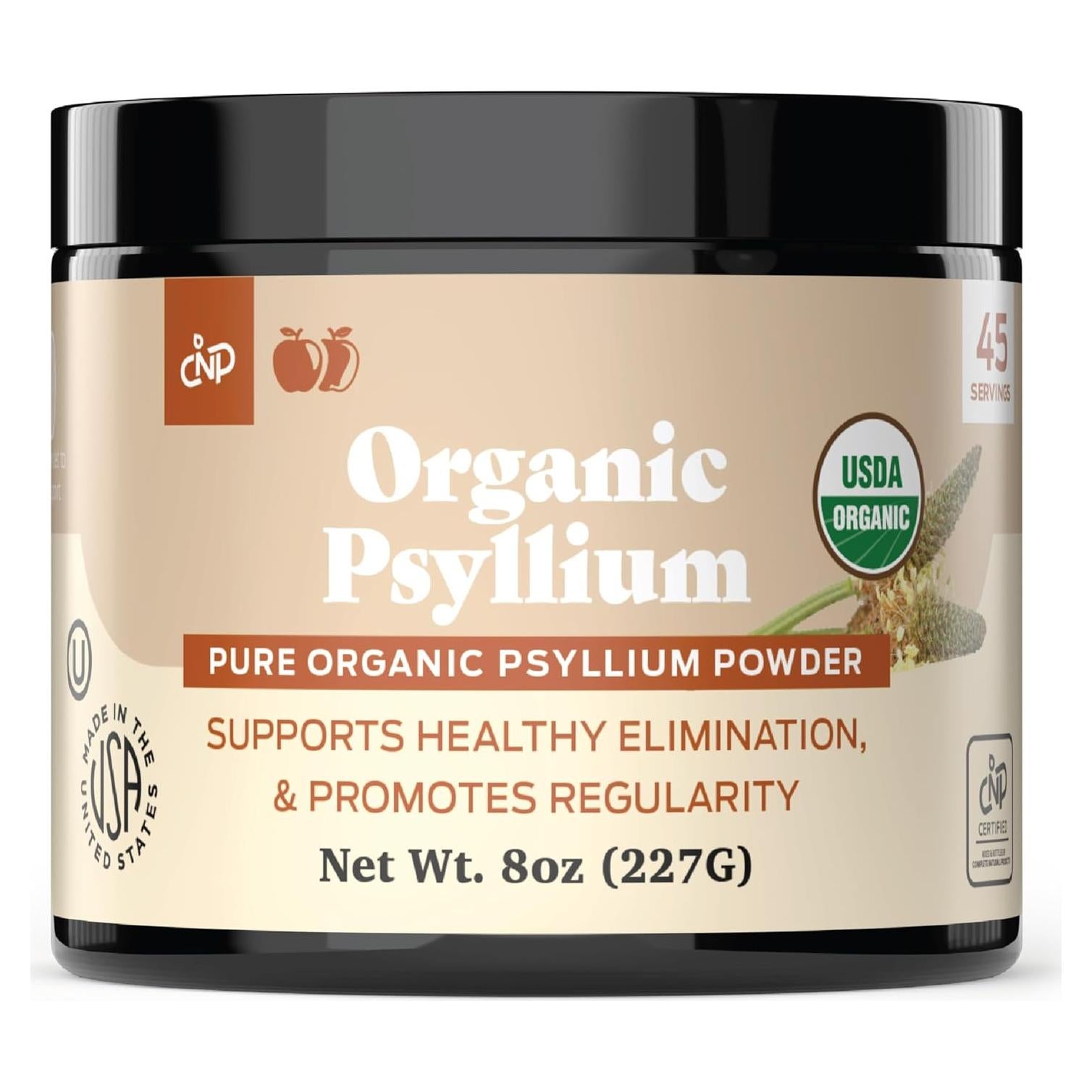 Polvo de cáscara de psyllium orgánico Complete Natural 280g