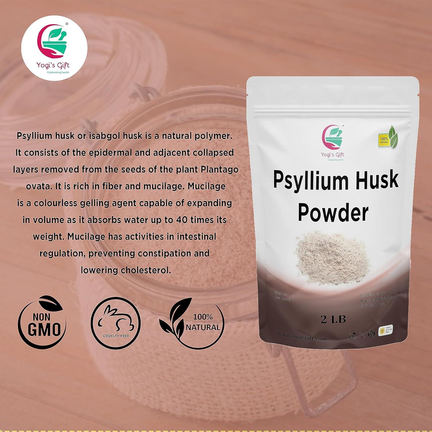 Polvo de cáscara de psyllium 0.91 kg Yogi's Gift - 98% pureza