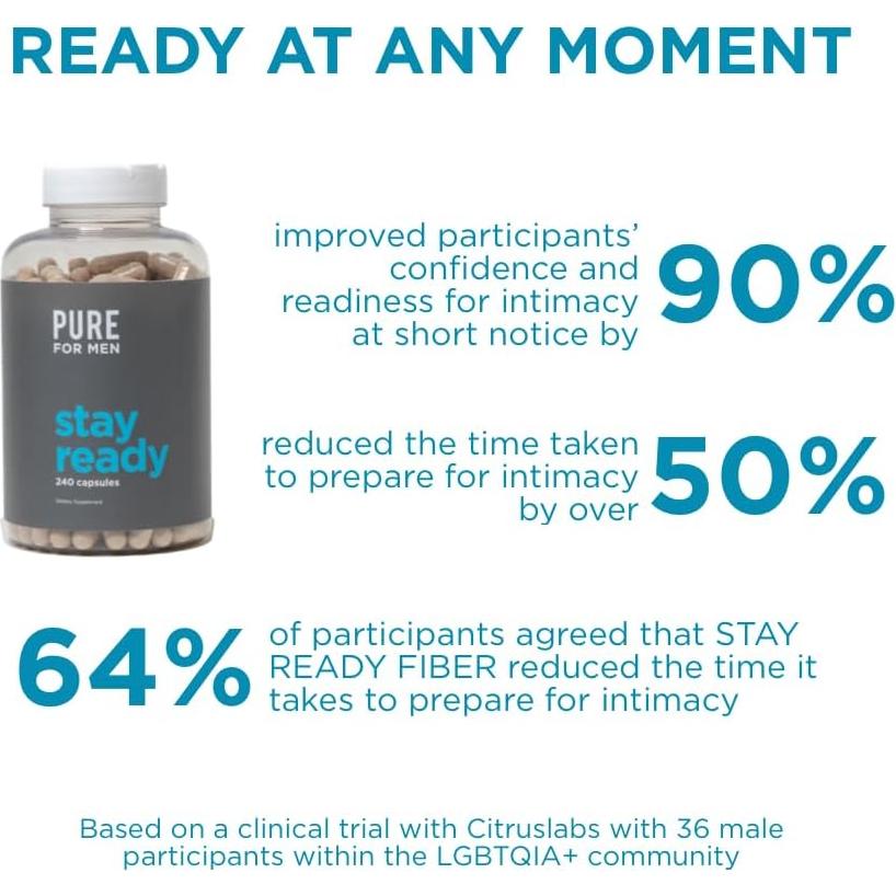 Suplemento de Fibra Vegano Pure for Men 60 Cápsulas