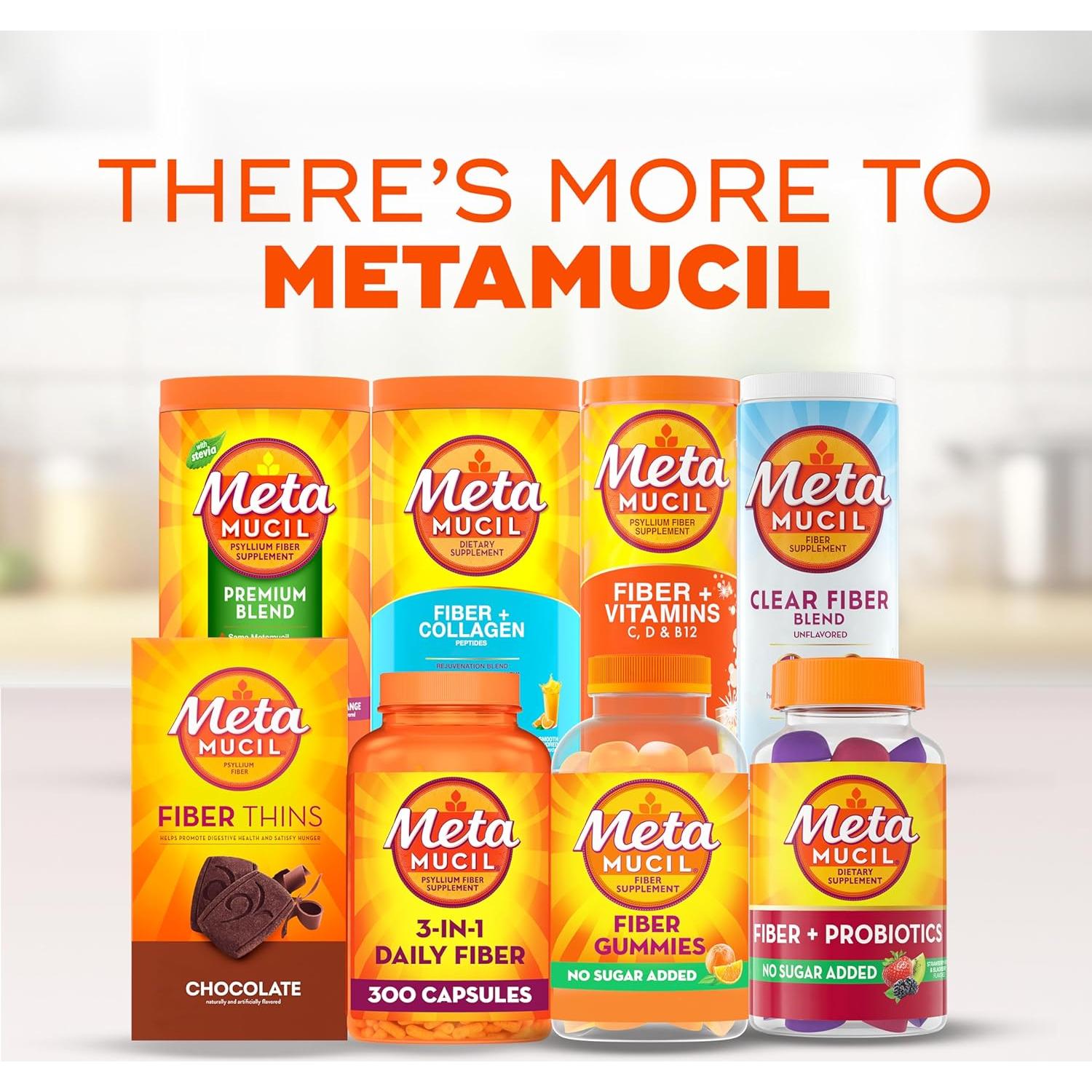 Gomitas de fibra Metamucil sabor naranja 120 unidades sin azúcar