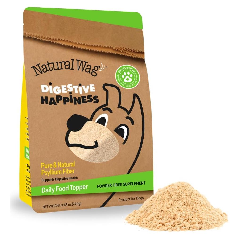 Natural Wag Fibra de Psyllium 100% para Perros 258g - Salud Digestiva