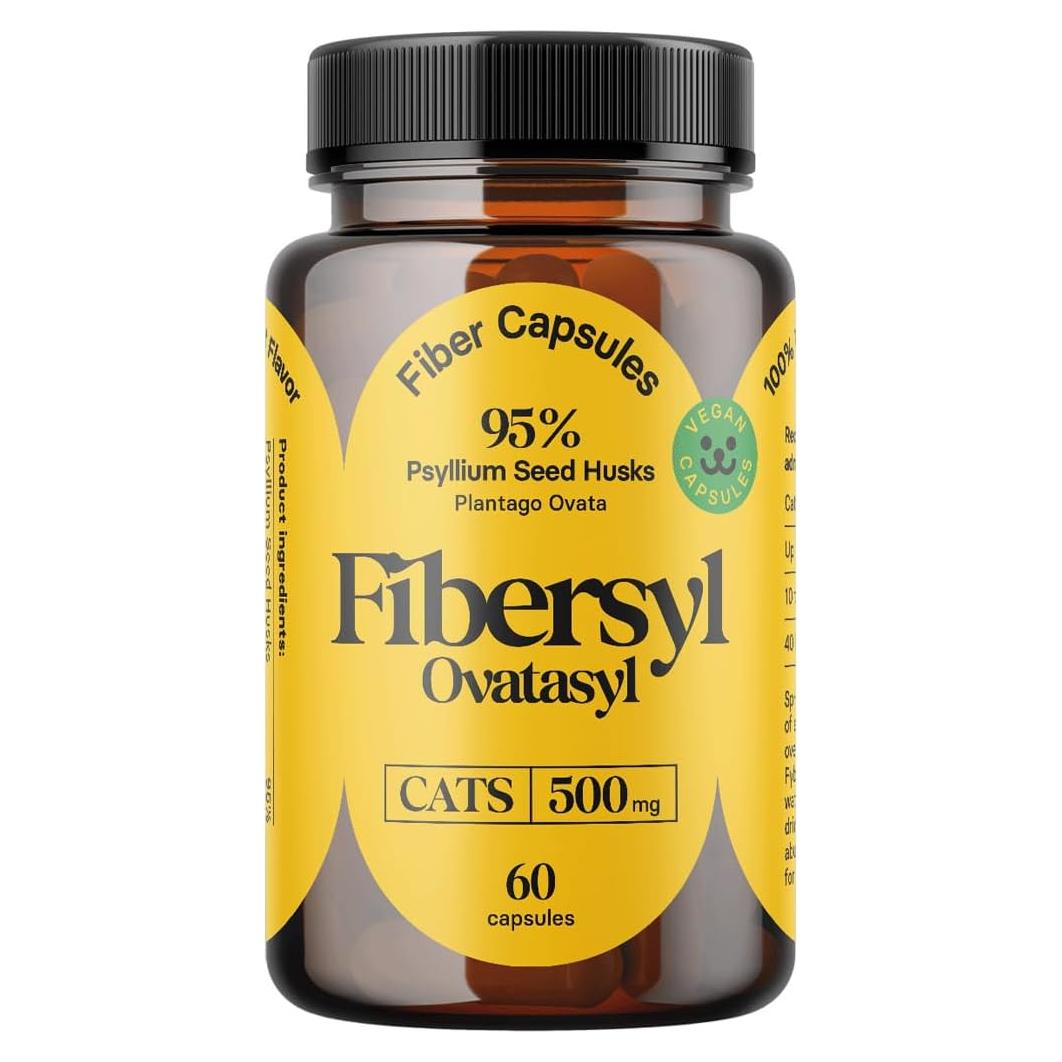 Suplemento de Fibra para Gatos FiberSyl Ovatasyl - 60 Cápsulas