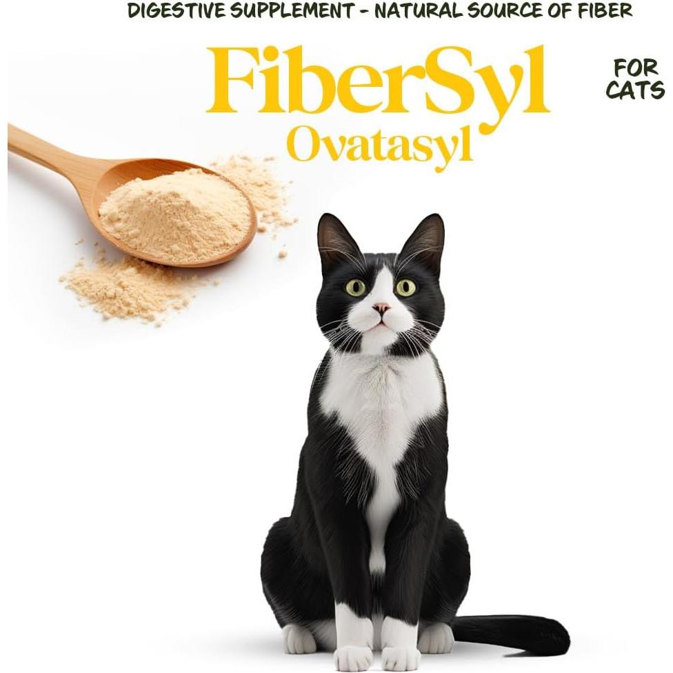 Suplemento de Fibra para Gatos FiberSyl Ovatasyl - 60 Cápsulas