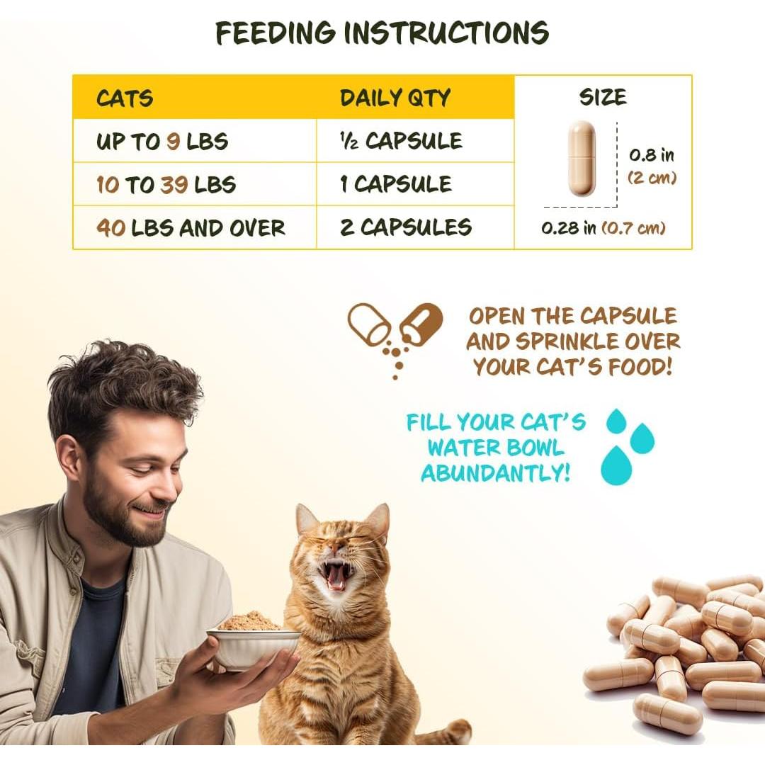 Suplemento de Fibra para Gatos FiberSyl Ovatasyl - 60 Cápsulas
