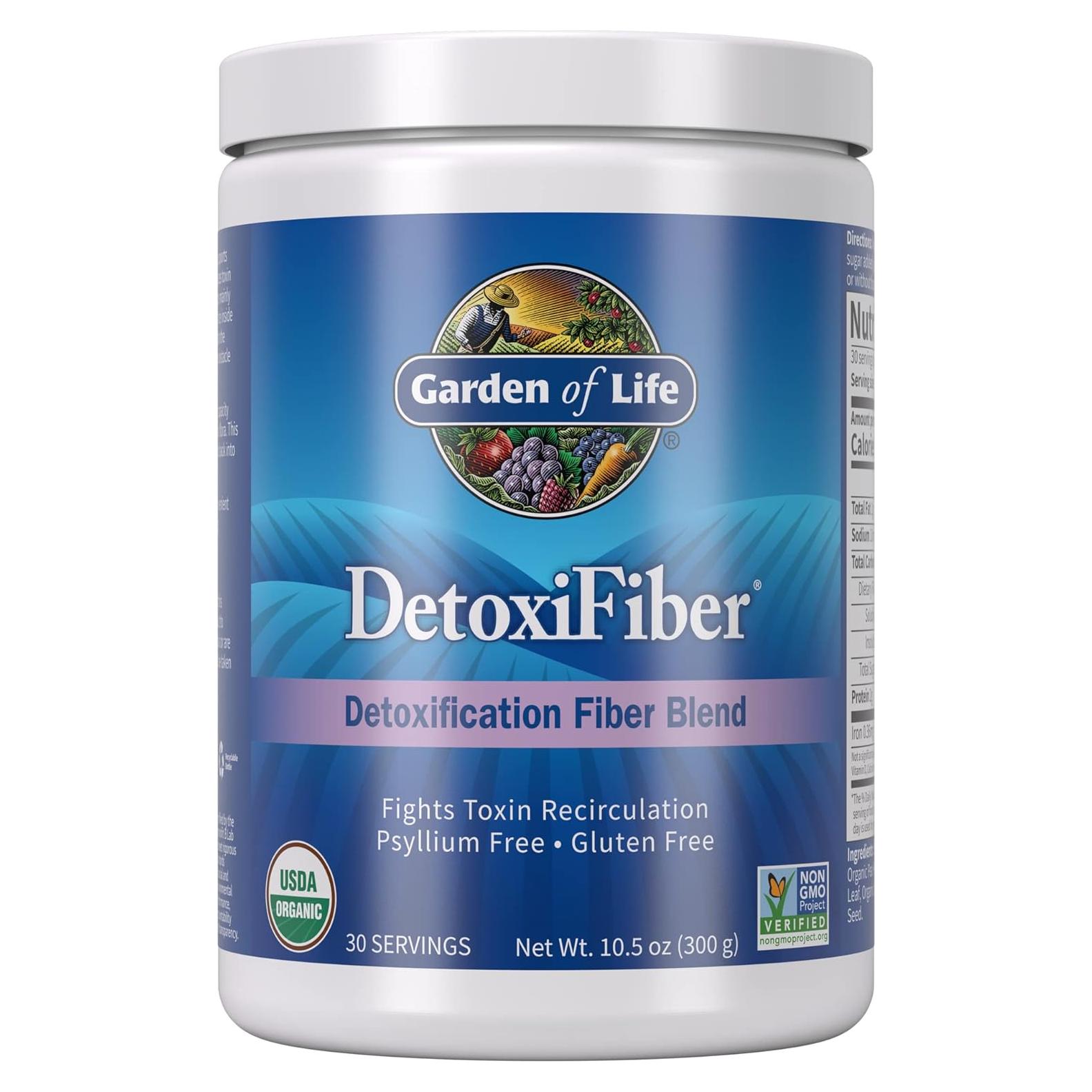 Garden of Life Polvo de Fibra Orgánica Detox Sin Sabor 30 Porciones