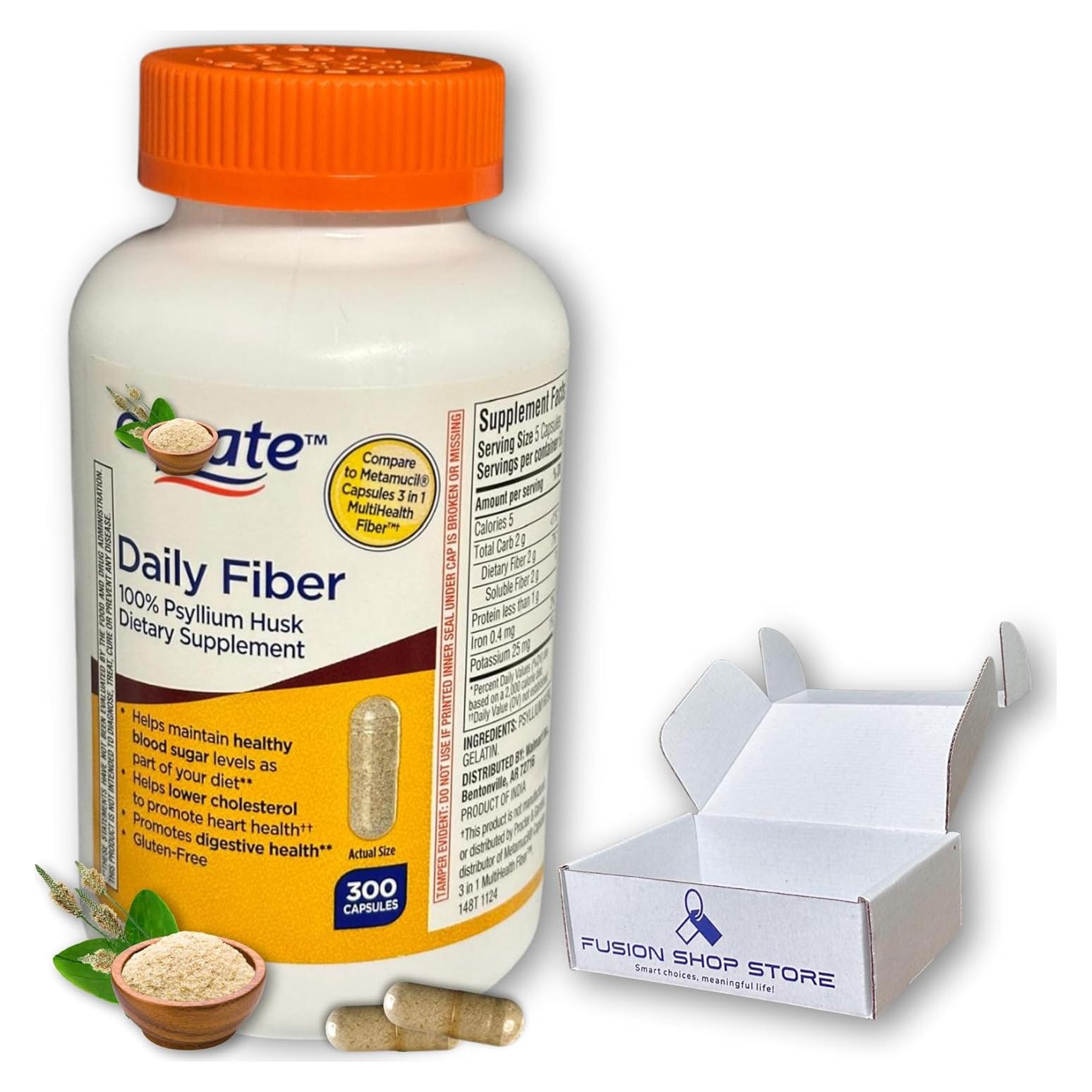 Cápsulas de Fibra Diaria Equate - Psyllium 300 Unidades