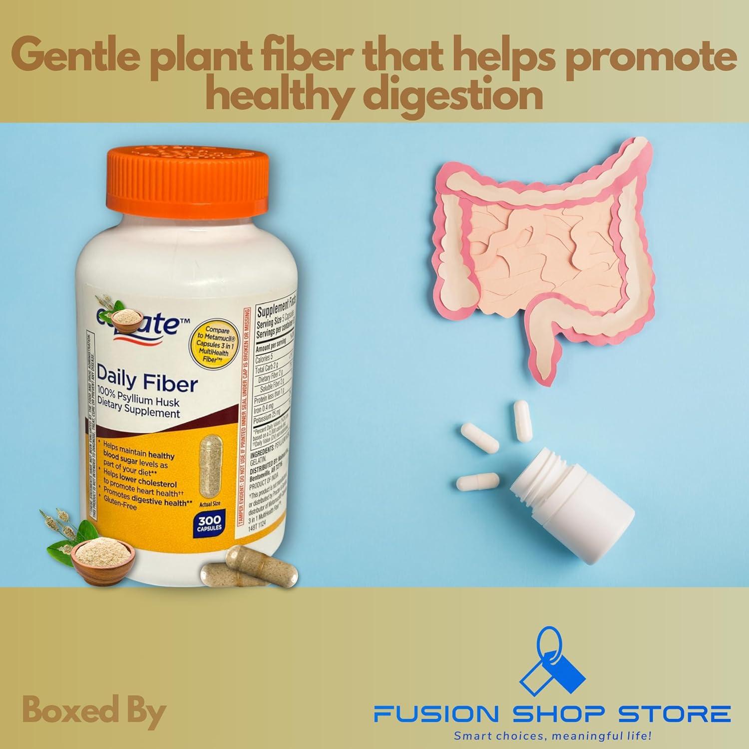 Cápsulas de Fibra Diaria Equate - Psyllium 300 Unidades