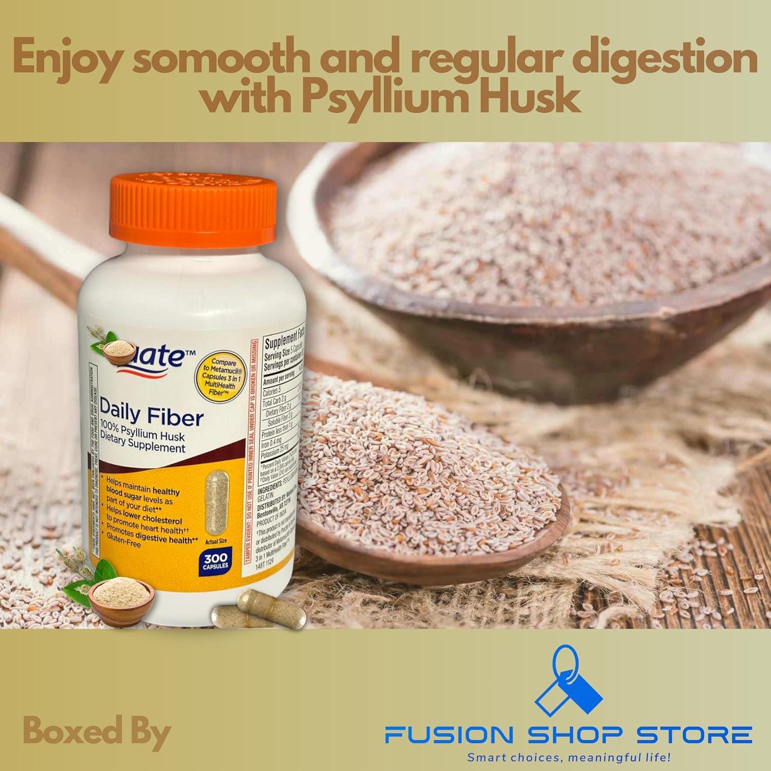 Cápsulas de Fibra Diaria Equate - Psyllium 300 Unidades