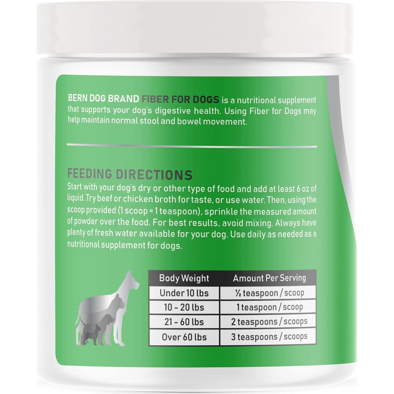 Fibra para Perros Bern Dog Brand 170 g - Polvo Natural Digestivo