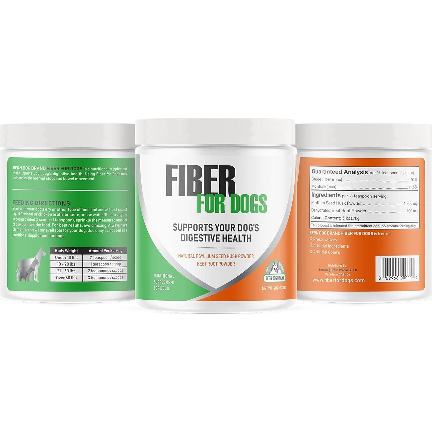 Fibra para Perros Bern Dog Brand 170 g - Polvo Natural Digestivo