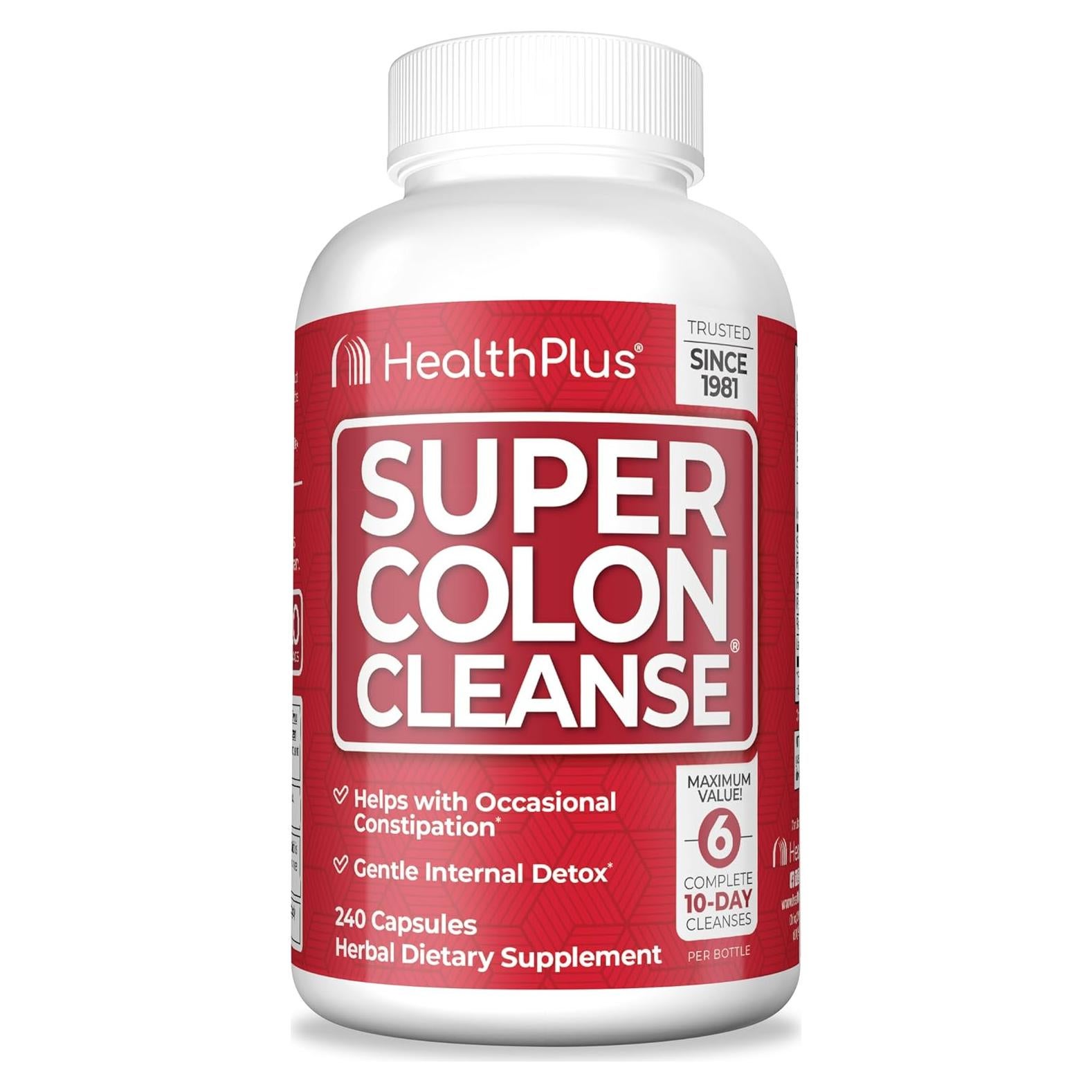 Health Plus Super Colon Cleanse 240 Cápsulas Detox Digestivo