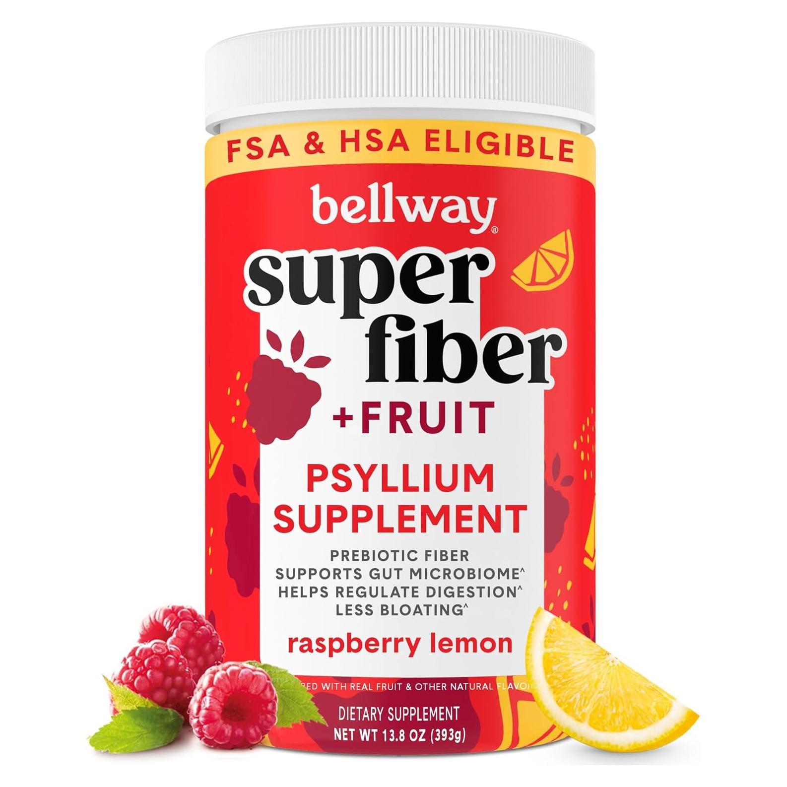 Polvo de Fibra Super Bellway 392g Limón de Frambuesa Orgánico
