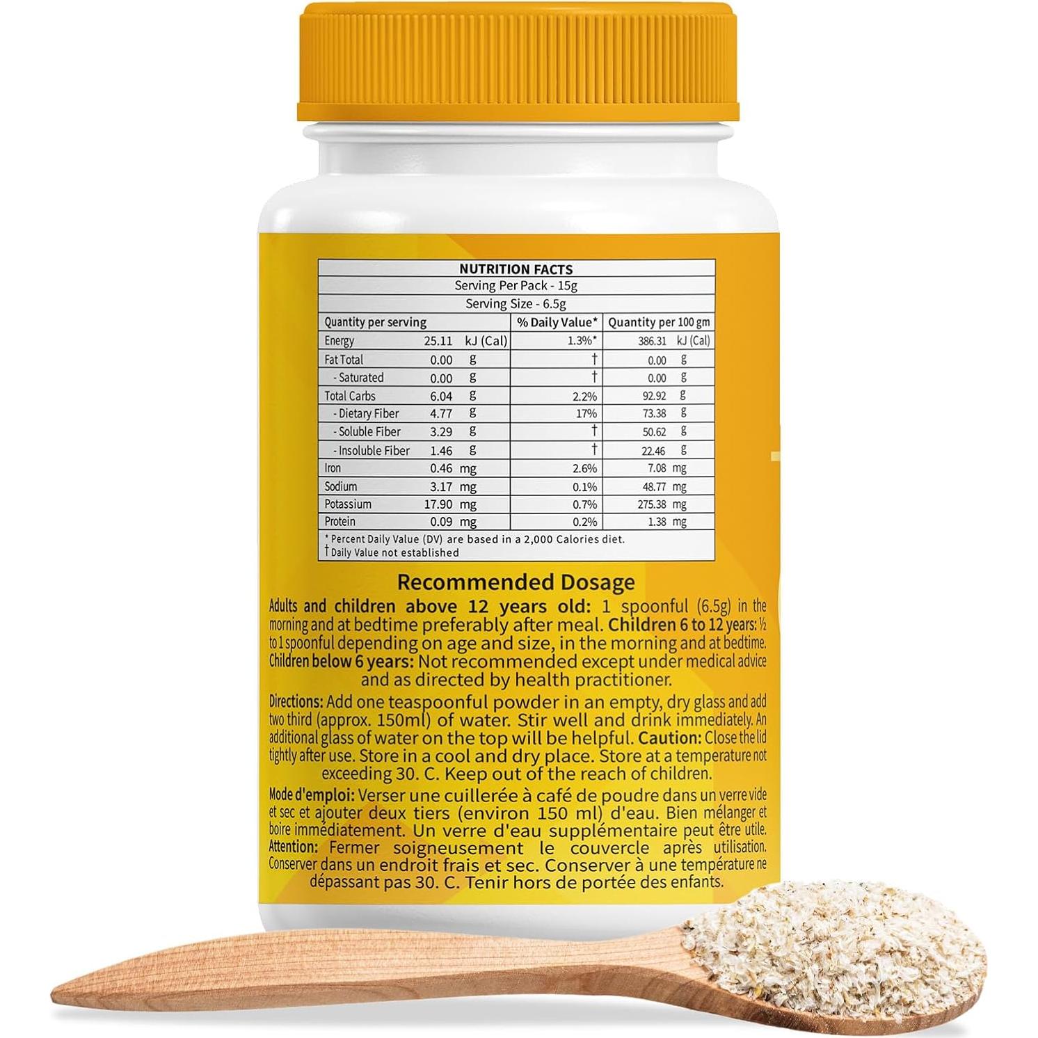 Suplemento de fibra Hemani Ispaghol 100g sabor mango