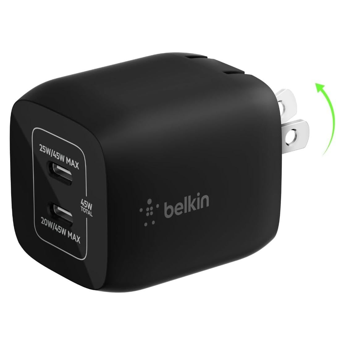 Cargador de pared Belkin 45W USB-C carga rápida para iPhone