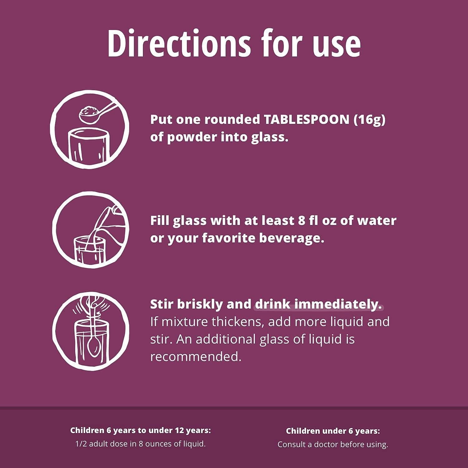 Polvo de fibra de cáscara de psyllium Naturlax 540g sabor bayas