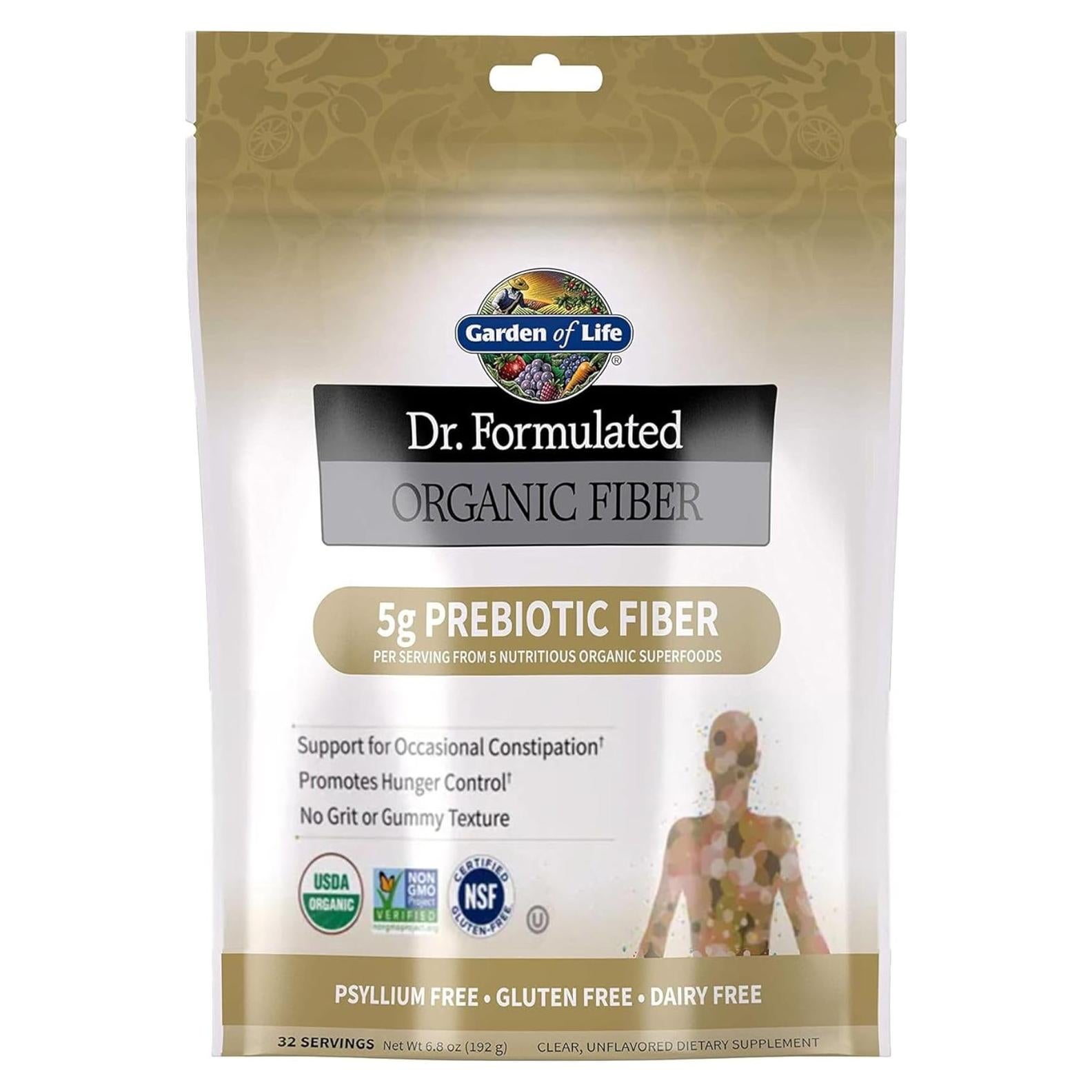 Suplemento de Fibra Orgánica Jardín de la Vida 192g Sin Sabor