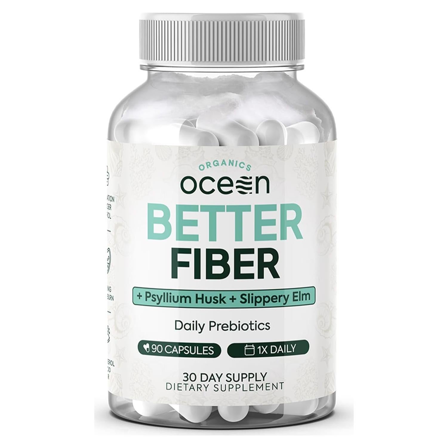 Suplemento de Fibra Organics Ocean - 90 Cápsulas Digestivas