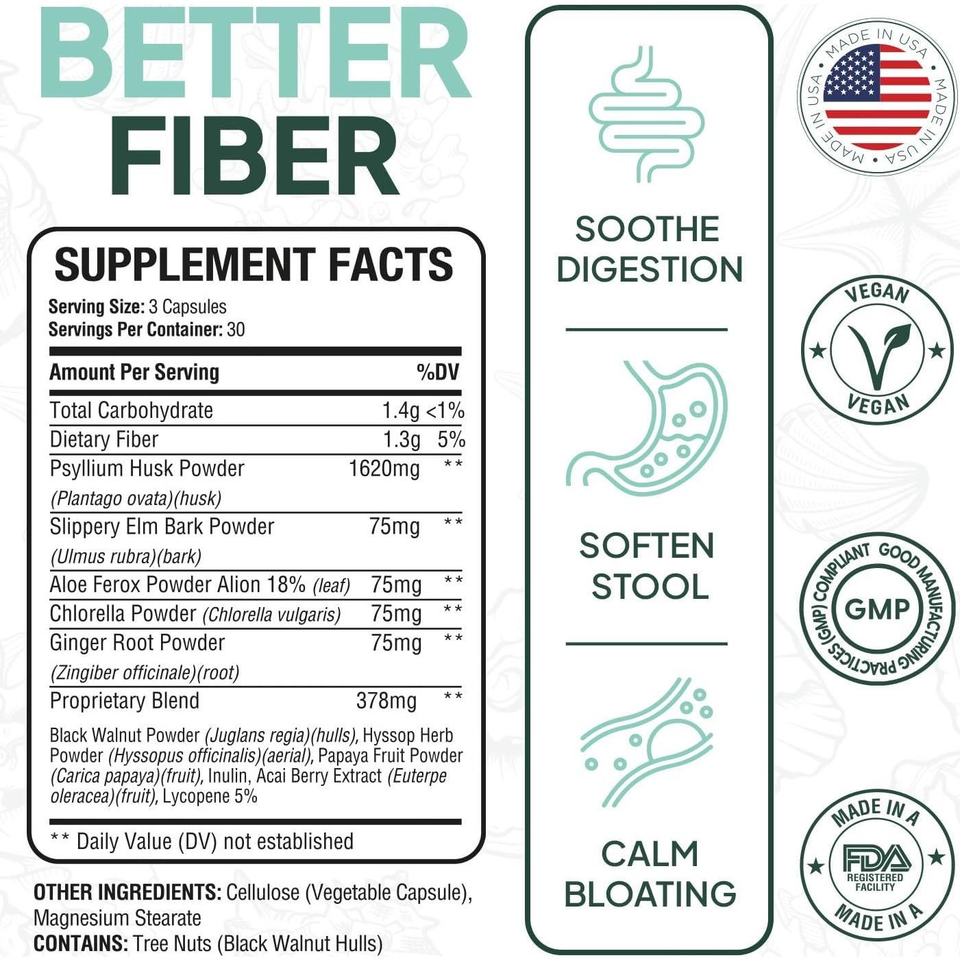 Suplemento de Fibra Organics Ocean - 90 Cápsulas Digestivas