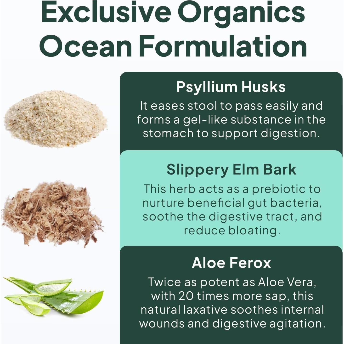 Suplemento de Fibra Organics Ocean - 90 Cápsulas Digestivas