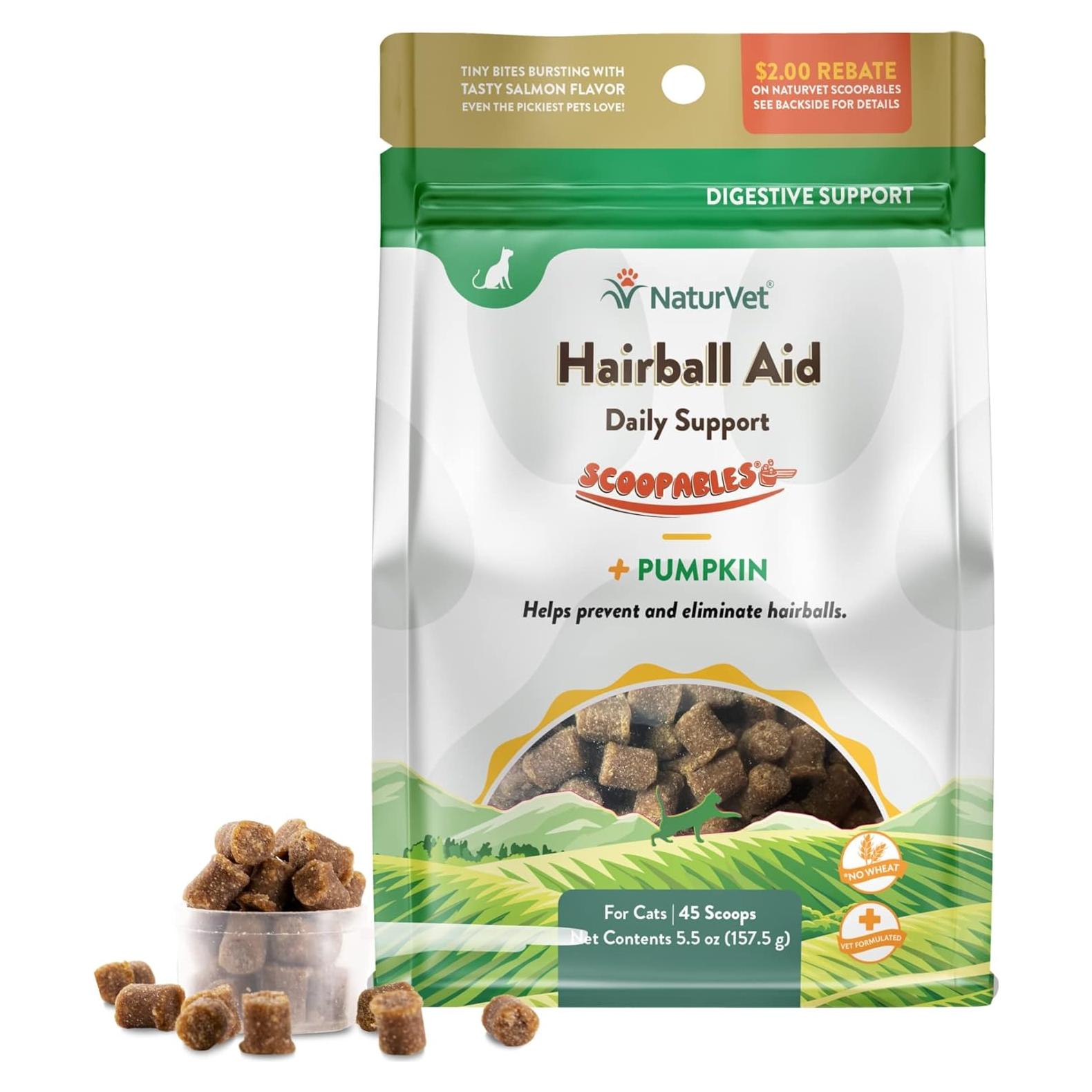 Suplemento para Gatos NaturVet Scoopables 155.9g - Previene Bolas de Pelo