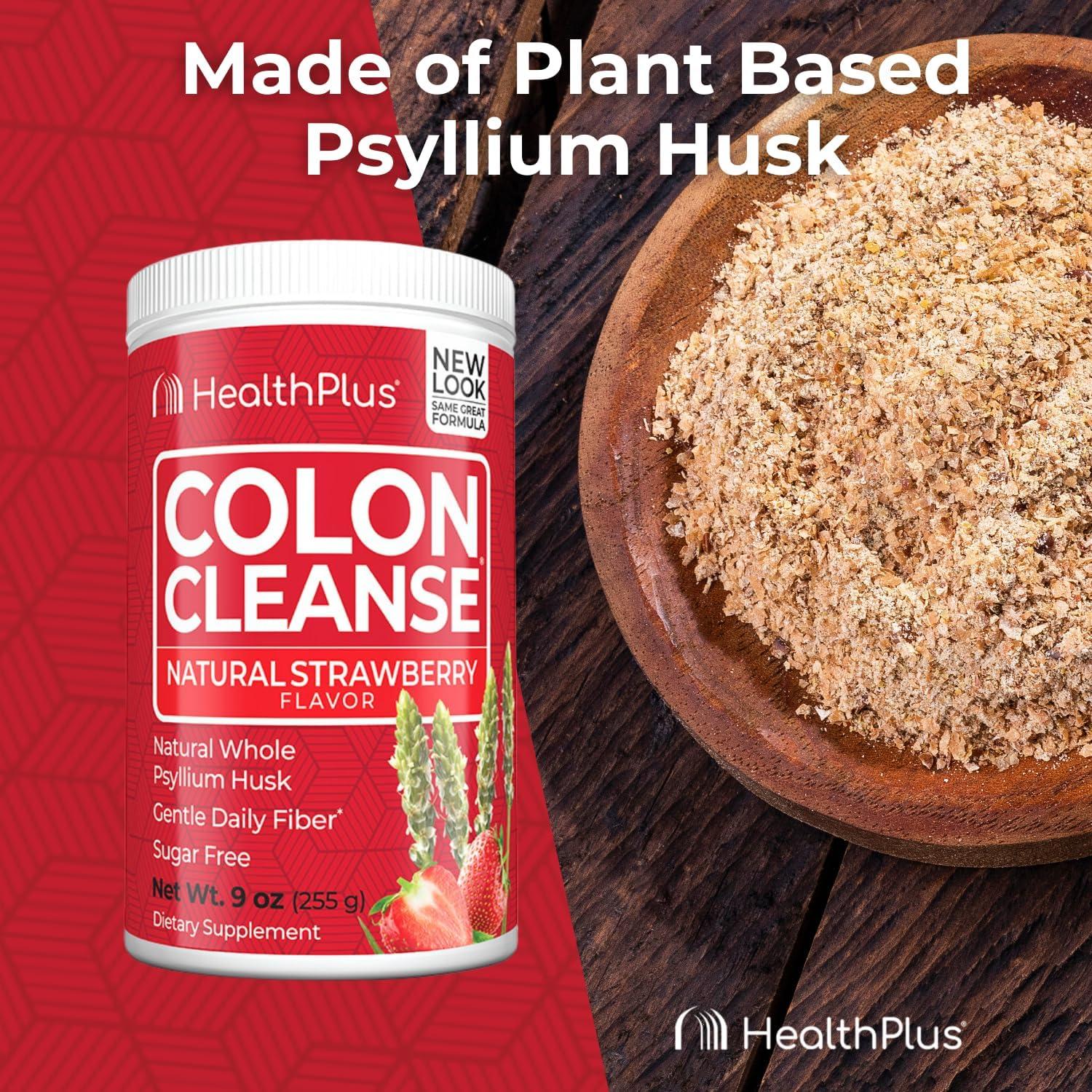 Health Plus Limpieza del Colon Fresa 255g - Cáscara de Psyllium