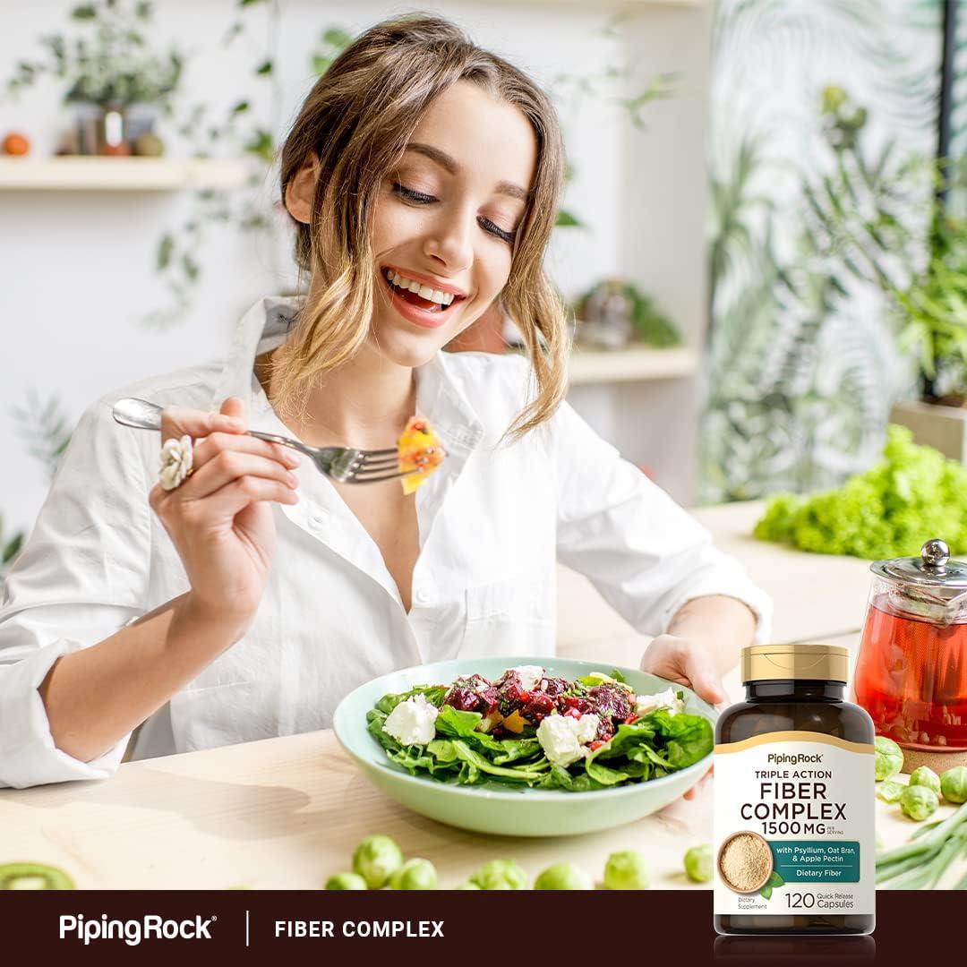 Suplemento de Fibra Piping Rock 1500mg 120 Cápsulas Sin OGM