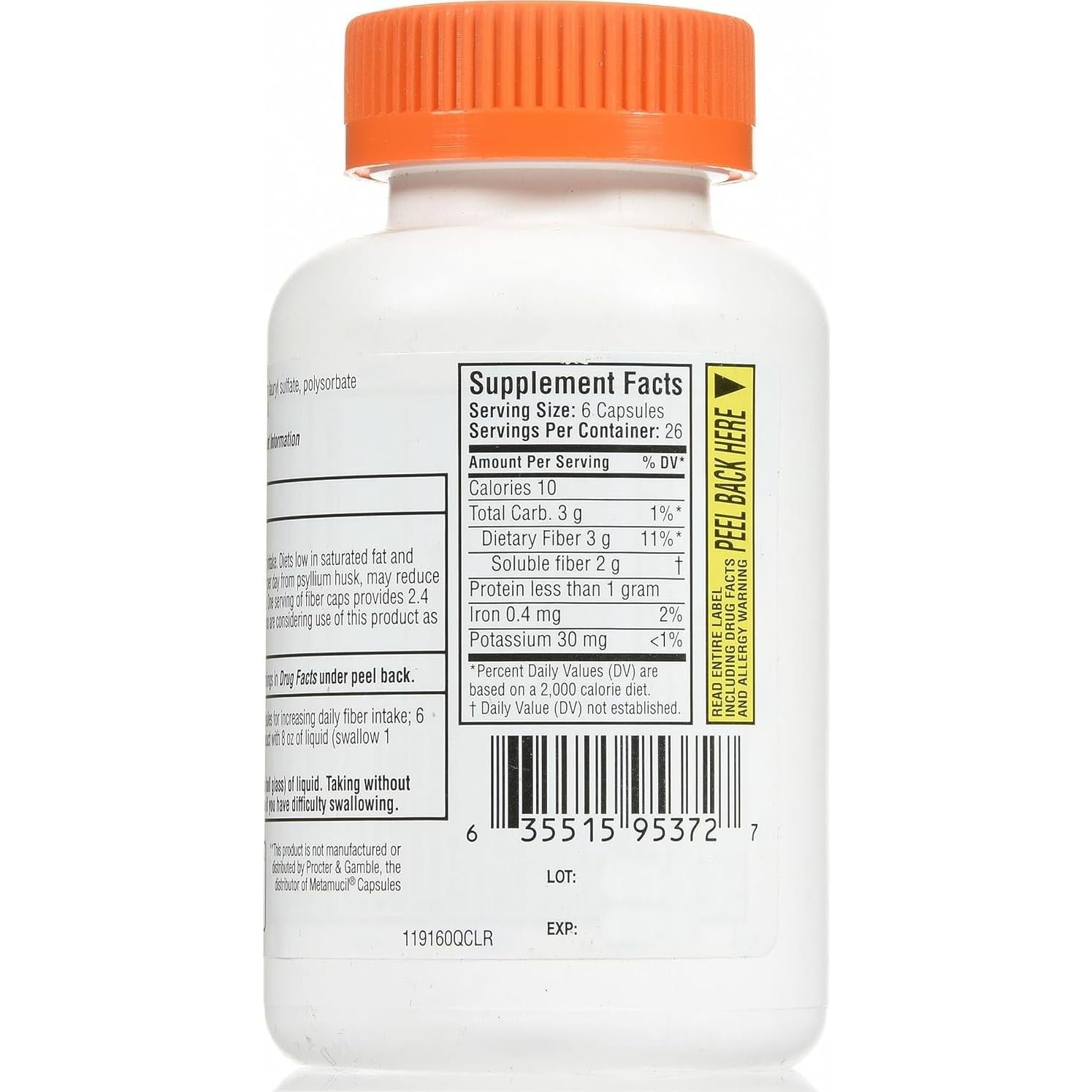 Cápsulas de Fibra Diaria Quality Choice 160 Unidades