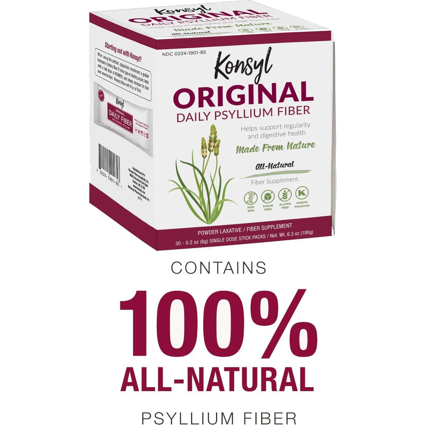 Konsyl Fibra Diaria 100% Natural Psyllium 30 Stickpacks