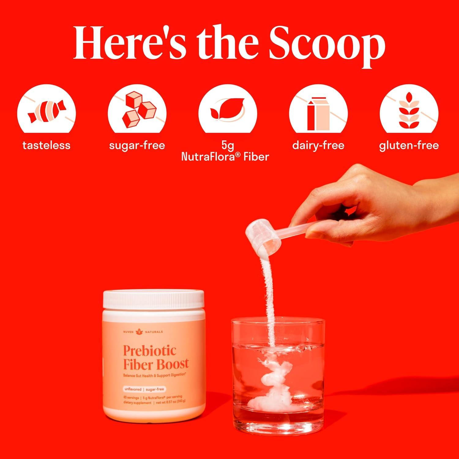 Polvo de Fibra Prebiótica Ruveda Naturals 224g - Sin Sabor