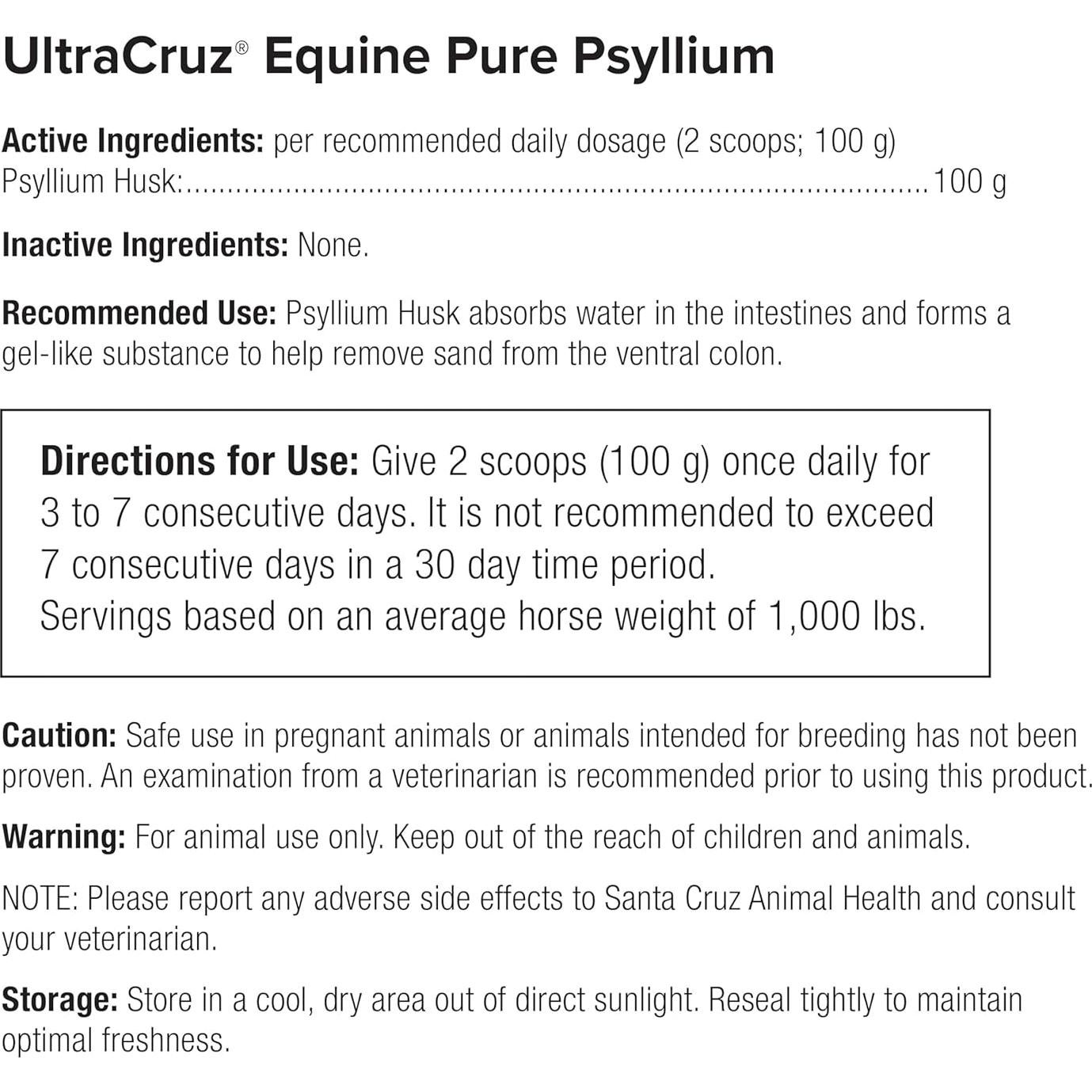 Suplemento de Psyllium Puro UltraCruz para Caballos 4.54 kg