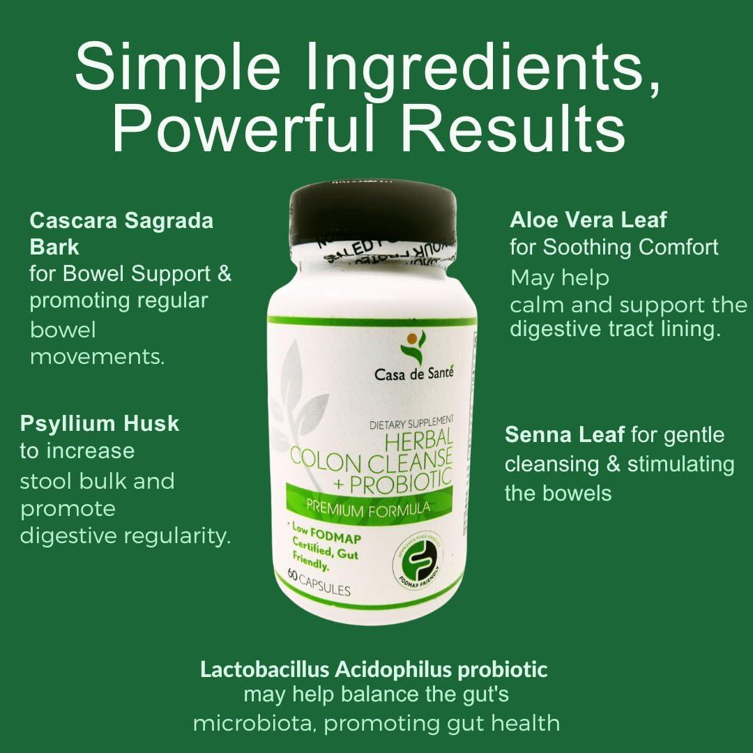 Cápsulas Laxantes Herbales Casa de Sante 60 Unidades Detox