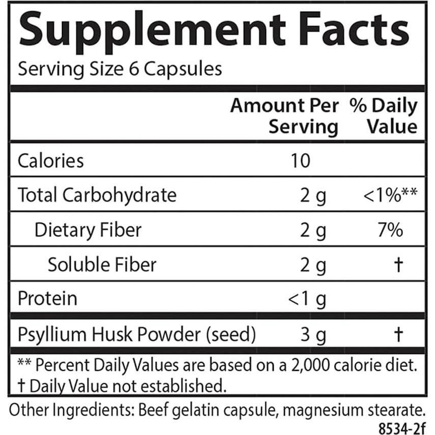 Carlson Cápsulas de Psyllium 100 Unidades - Salud del Colon