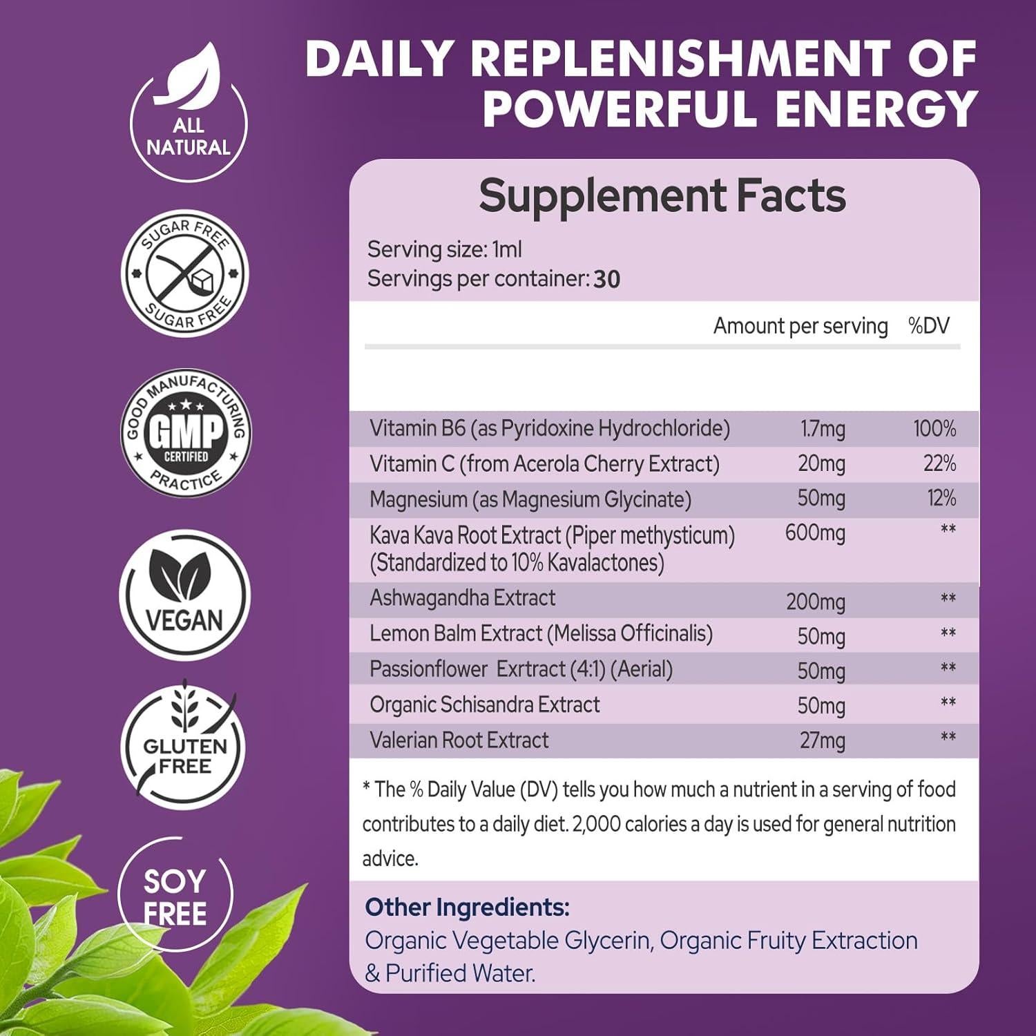 Extracto de Kava Kava JUYIHEAL 29.57 ml x 3 - Relajación y Bienestar